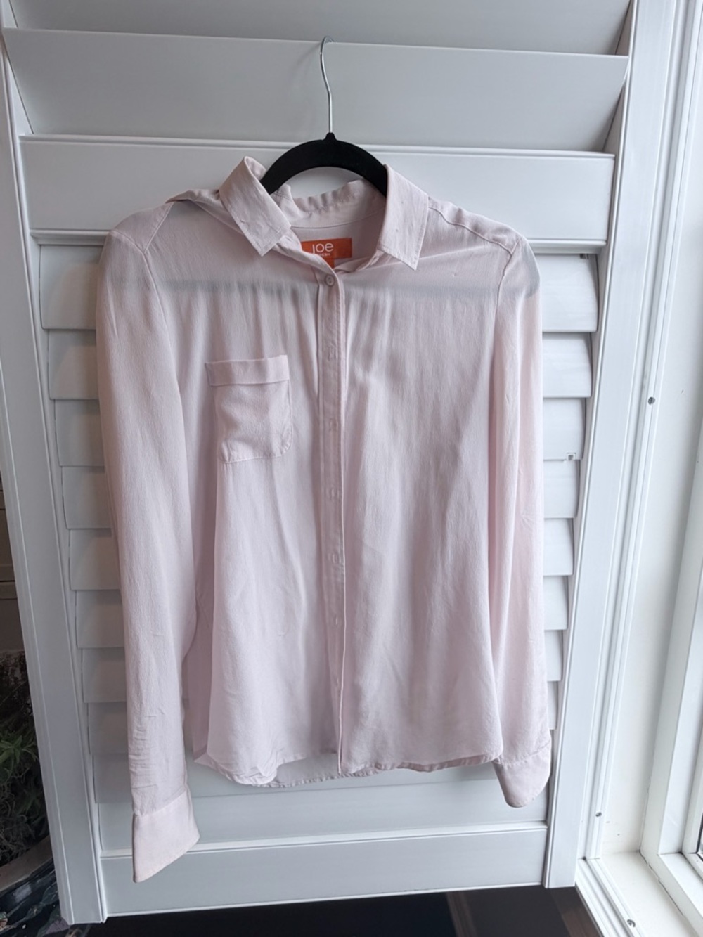 Light Pink Button-Up Shirt - 100% Silk